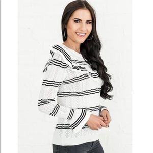 RP Every Day Collection black & white sweater